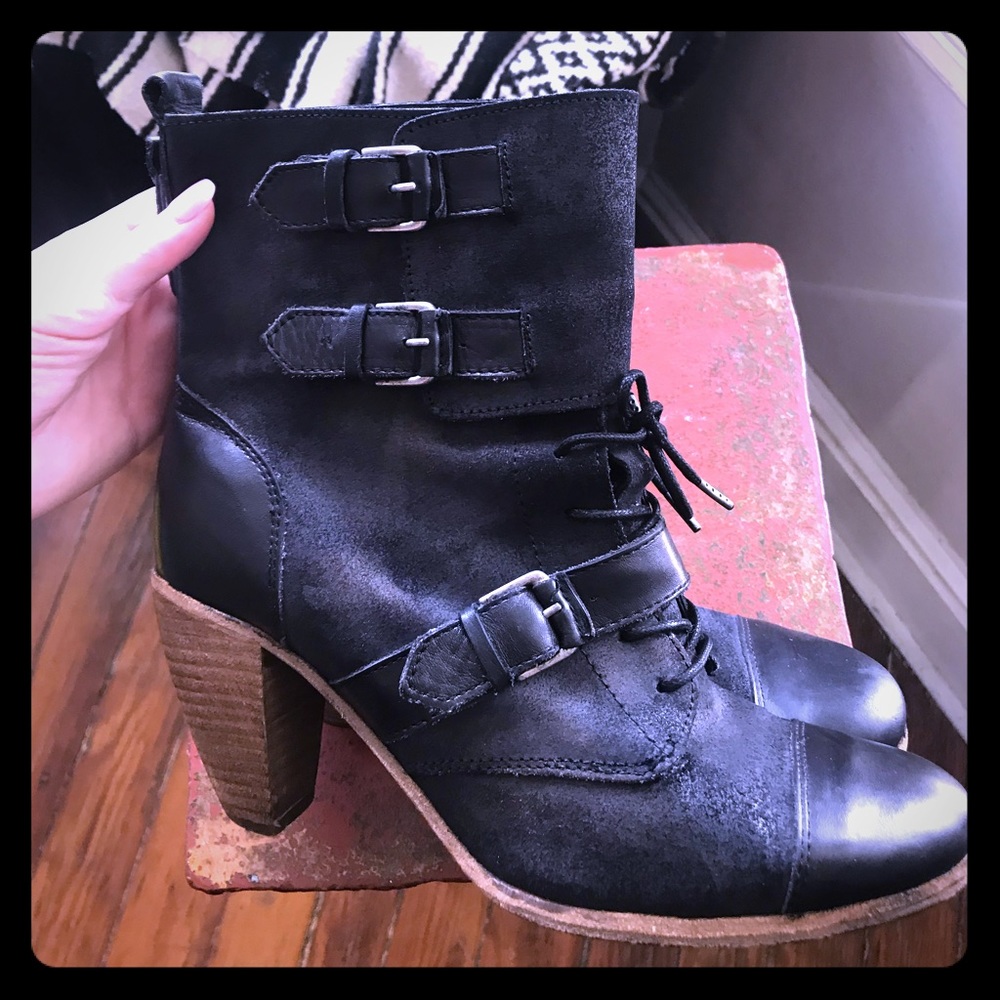 All Saints black booties